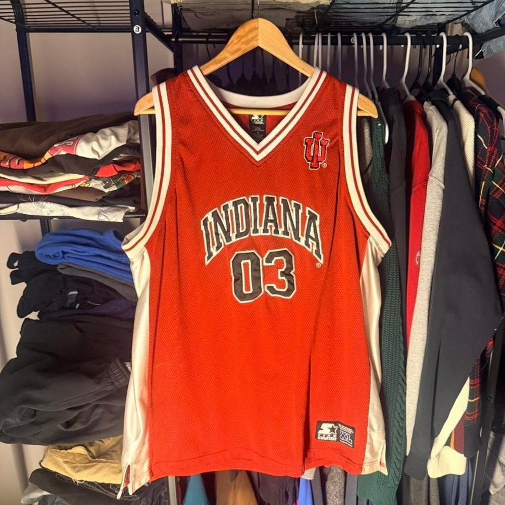Indiana Hoosiers basketball jersey mesh red Starter Y2K streetwear